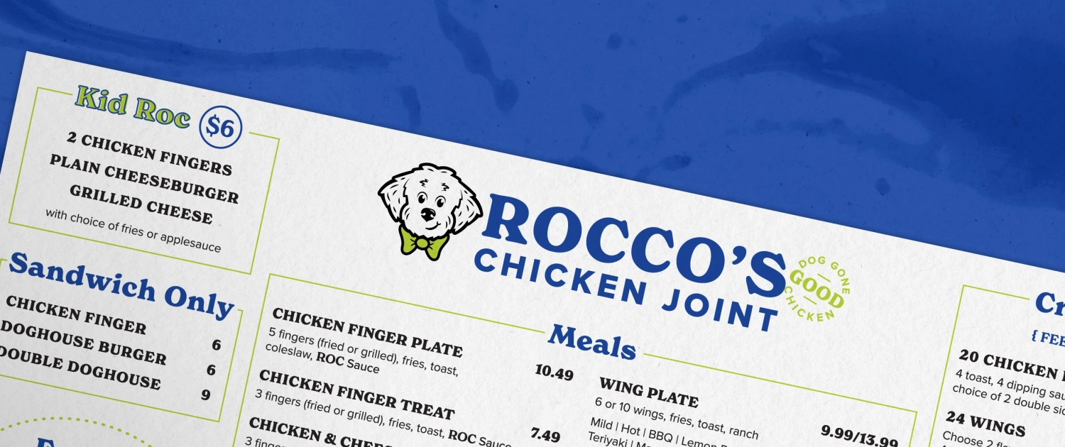 roccos chicken joint here molly girl marketing firm auburn alabama opelika logo branding social media website development