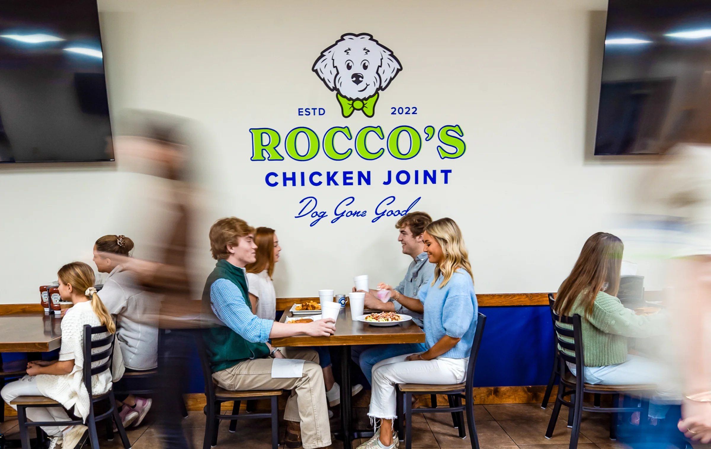 roccos chicken joint here molly girl marketing firm auburn alabama opelika logo branding social media website development