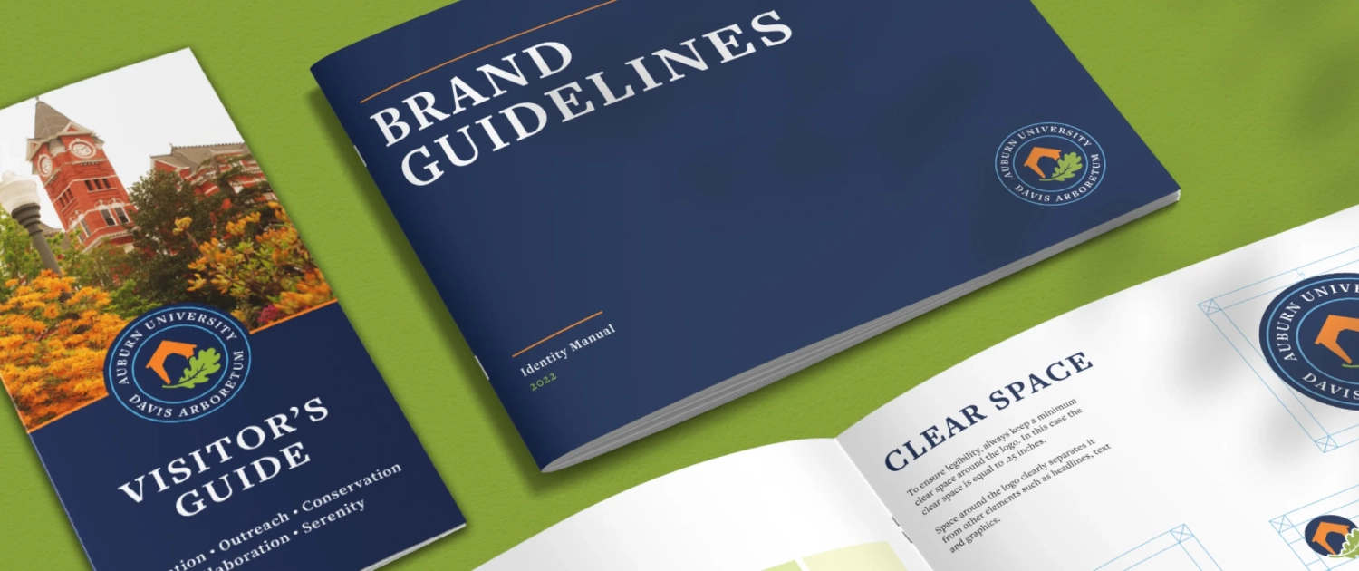 Auburn University Davis Arboretum logo branding flier