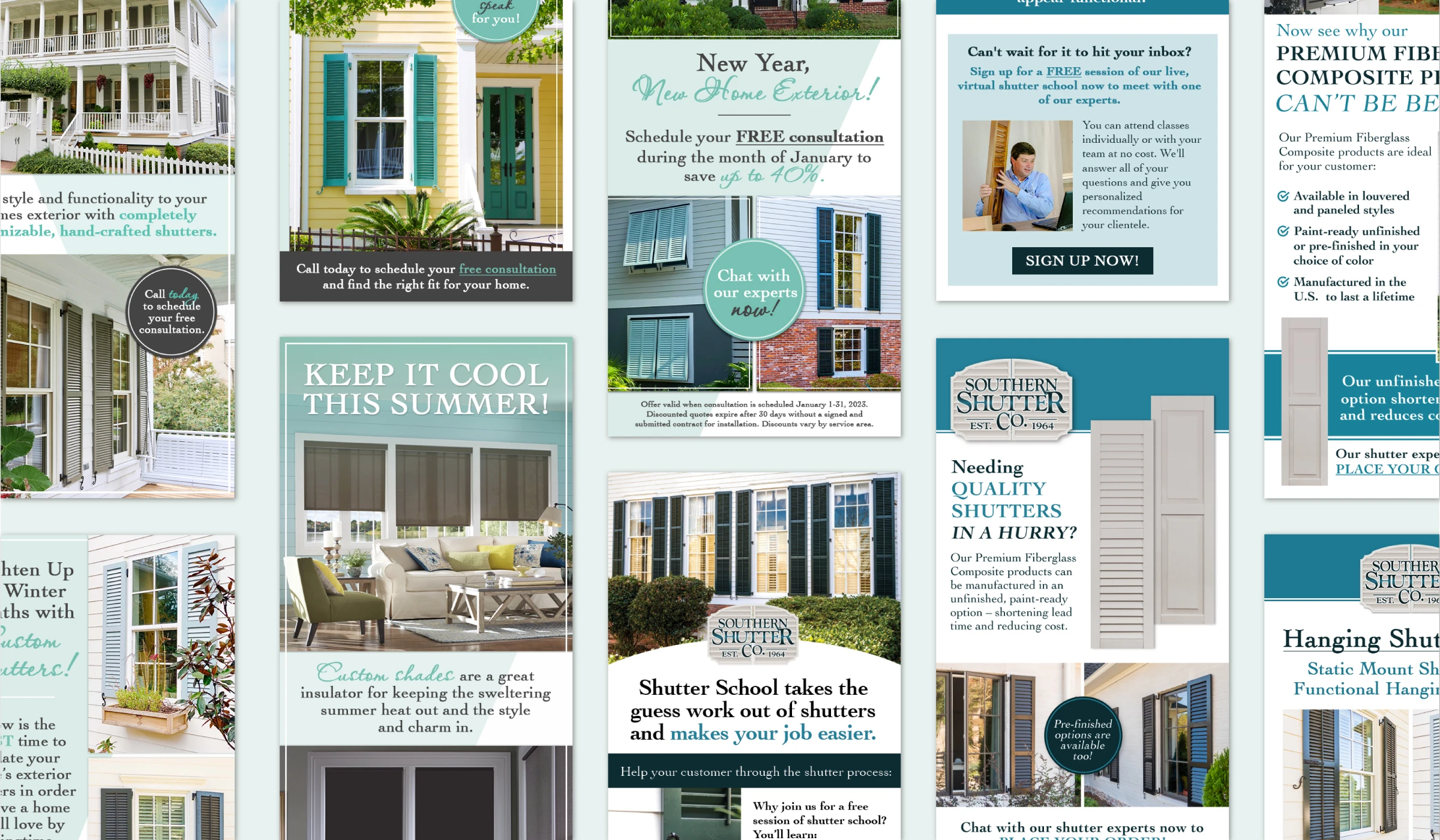 southern shutter home custom shutters window treatment here molly girl marketing firm auburn alabama opelika logo branding social media website development