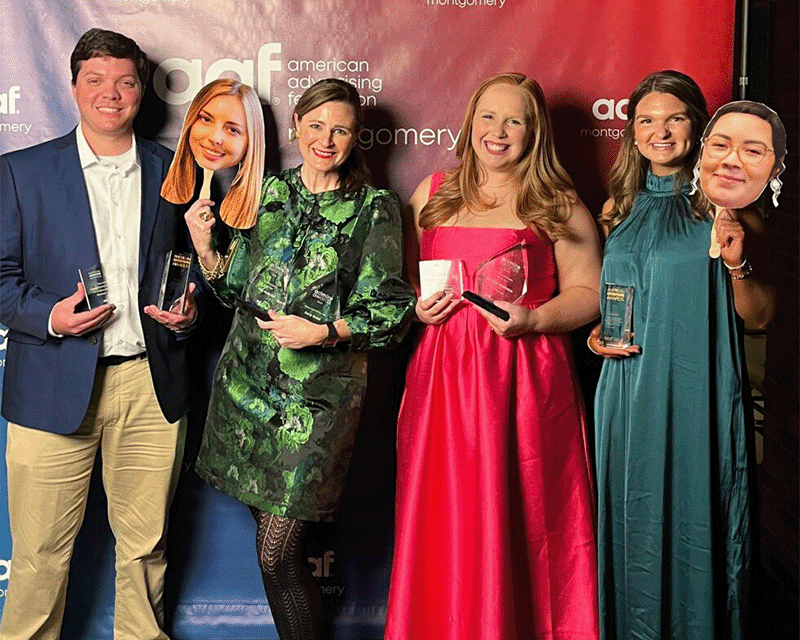 The Here Molly Girl team at the 2025 ADDY Awards with multiple awards for work completed.