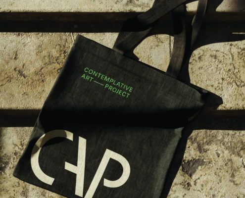 The new logo and branding suite for the Contemplative Art Project, designed by Here Molly Girl