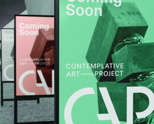 The new logo and branding suite for the Contemplative Art Project, designed by Here Molly Girl
