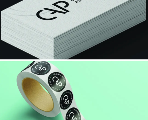 The new logo and branding suite for the Contemplative Art Project, designed by Here Molly Girl