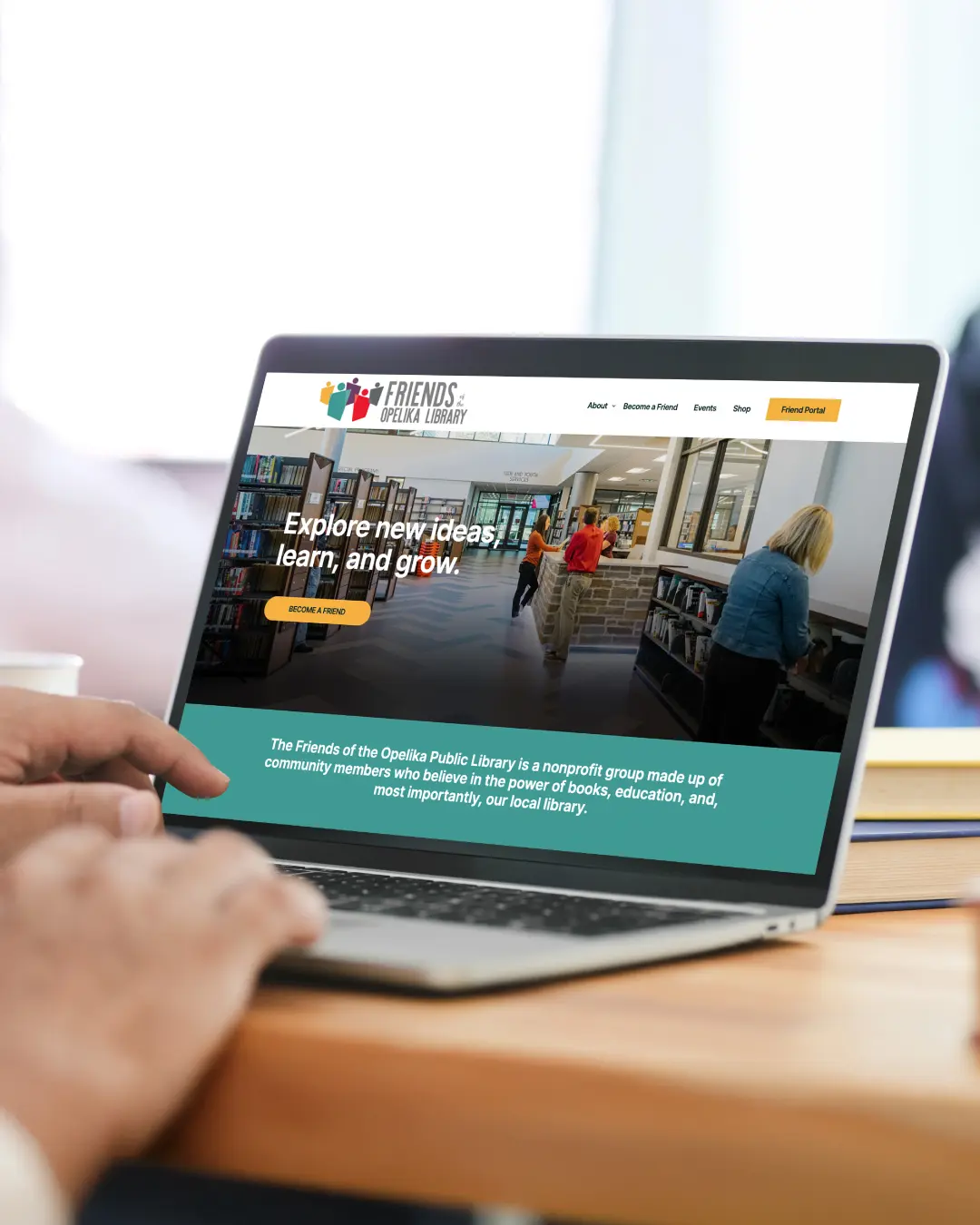 The new Opelika Library Friends, designed, built, and maintained by Here Molly Girl