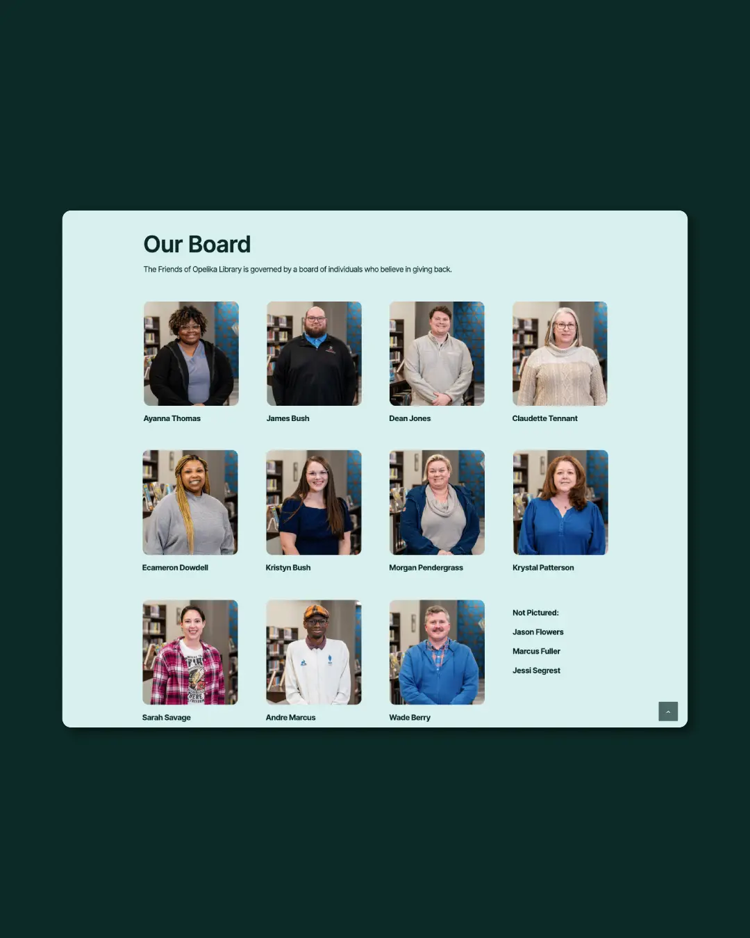 The new Opelika Library Friends, designed, built, and maintained by Here Molly Girl