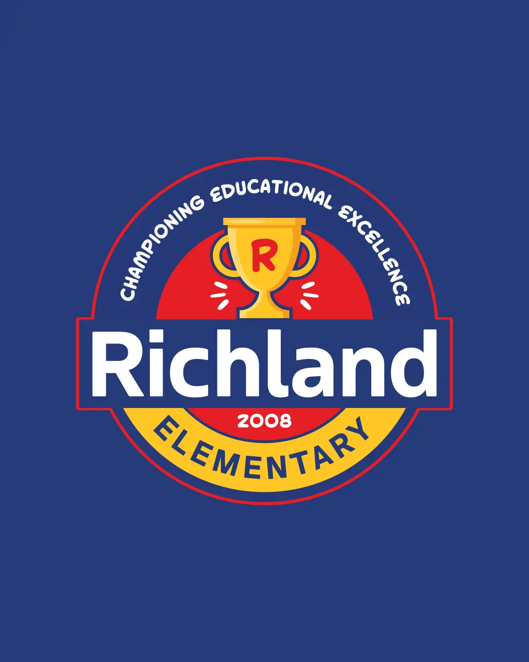 The new logo and branding suite for Richland Elementary School, designed by Here Molly Girl