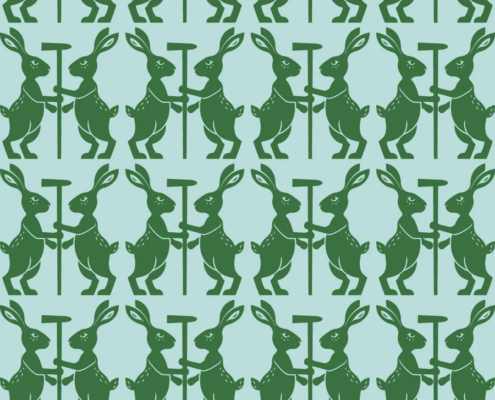 The new logo and branding suite for Two Sisters With a Hoe, designed by Here Molly Girl