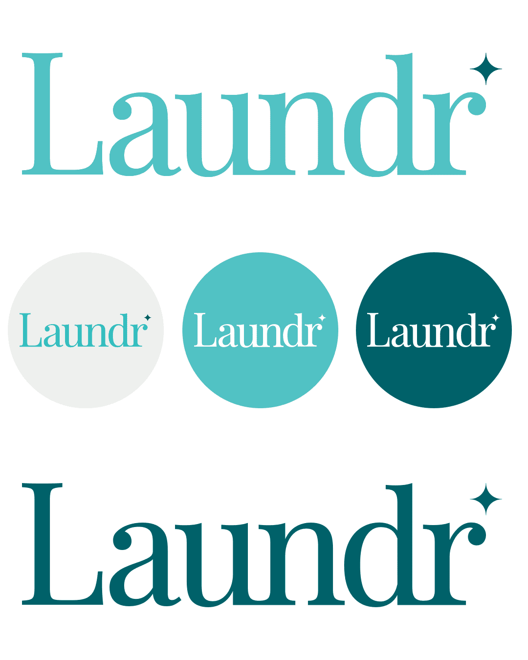 The new logo and branding suite for Laundr, designed by Here Molly Girl