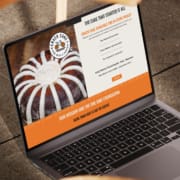 One Bike Coffee's new Crack Logo logo and website, designed and built by Here Molly Girl.