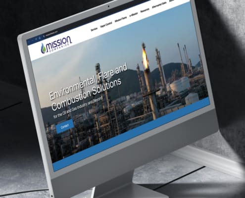 The new Mission Companies website designed, built, and managed by Here Molly Girl.