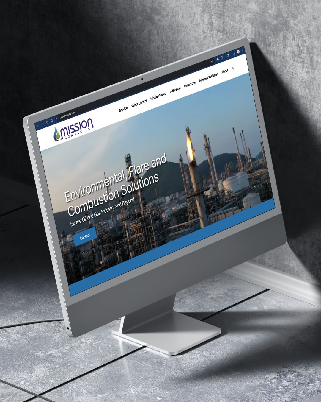 The new Mission Companies website designed, built, and managed by Here Molly Girl.